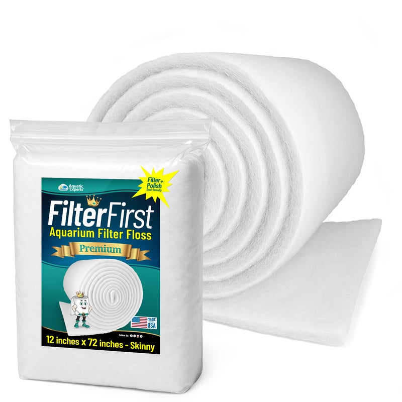 Aquatic Experts Aquarium Filter Floss for Fish Tank Filters - FilterFirst Aquarium Filter Pad - Media Roll for Crystal Clear Water, 12" x 72" by Â½ to Â¾ Thick - Image 1